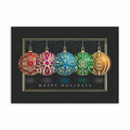 Classic Colored Ornaments Greeting Card - Gold Lined White Envelope